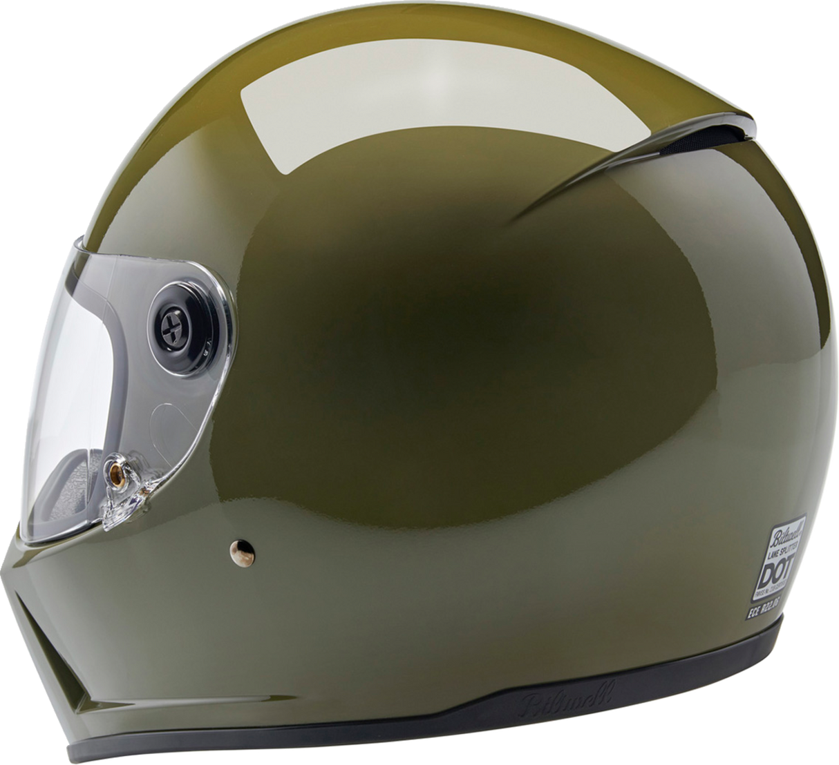 BILTWELL Lane Splitter Motorcycle Helmet - Gloss Olive Green - 2XL 1004-154-506