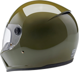 BILTWELL Lane Splitter Helmet - Gloss Olive Green - Small 1004-154-502