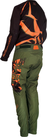 MOOSE RACING Youth Agroid Pants - Olive/Orange - 22 2903-2179