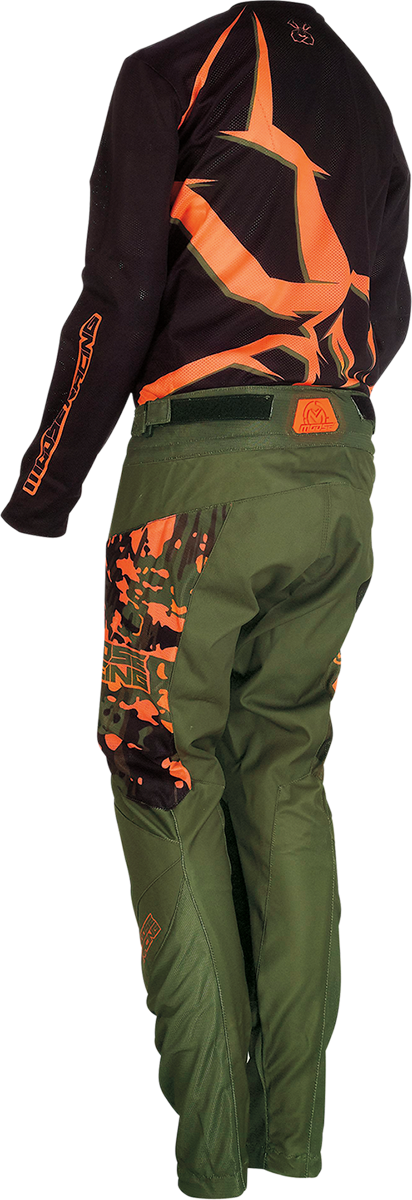 MOOSE RACING Youth Agroid Pants - Olive/Orange - 18 2903-2177