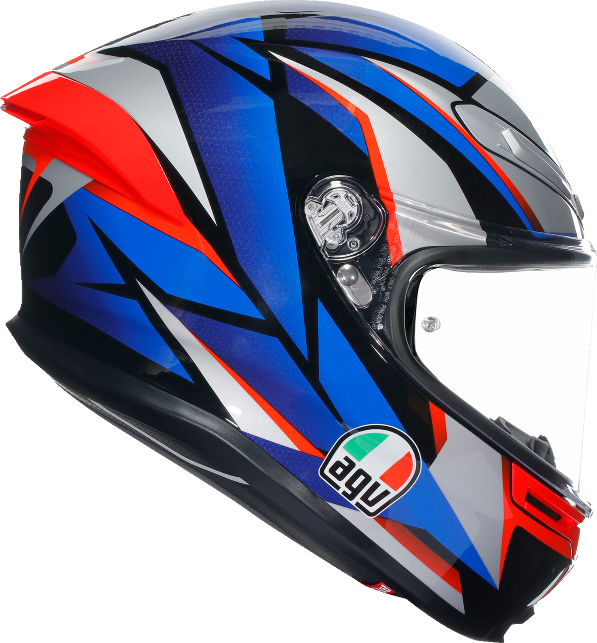 AGV K6 S Motorcycle Helmet - Slashcut - Black/Blue/Red - Small 2118395002015S