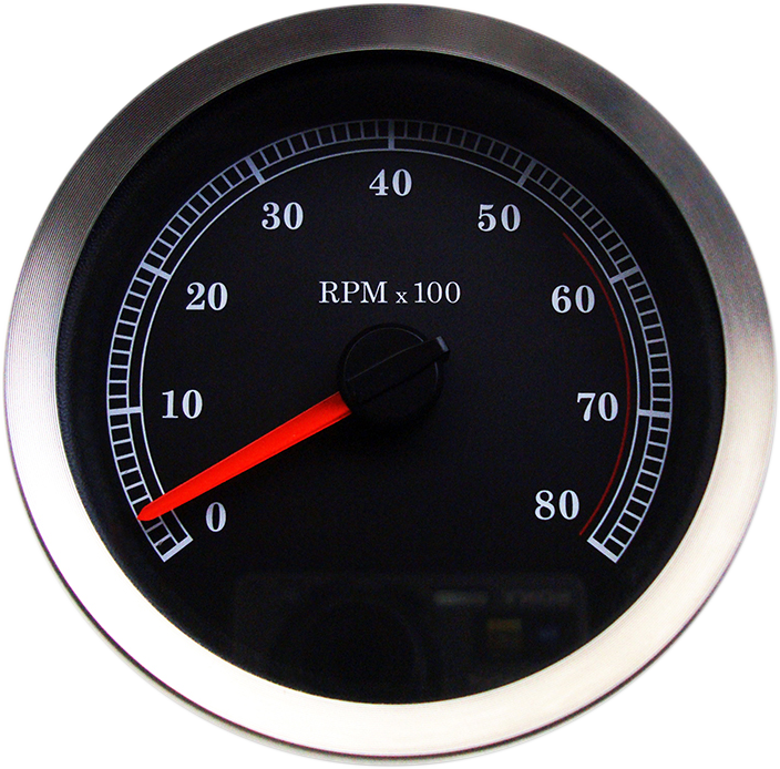 DRAG SPECIALTIES 4" Electronic Tachometer - Black Face N/F FLHR, S/B FLTR 83114B