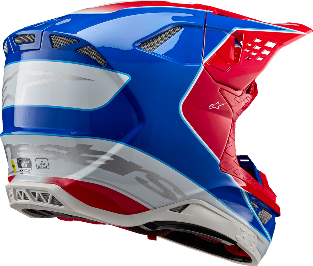 ALPINESTARS Supertech M10 Motorcycle Helmet - Aeon - MIPS® - Gloss Bright Red/Blue - Medium 8301923-3017-M