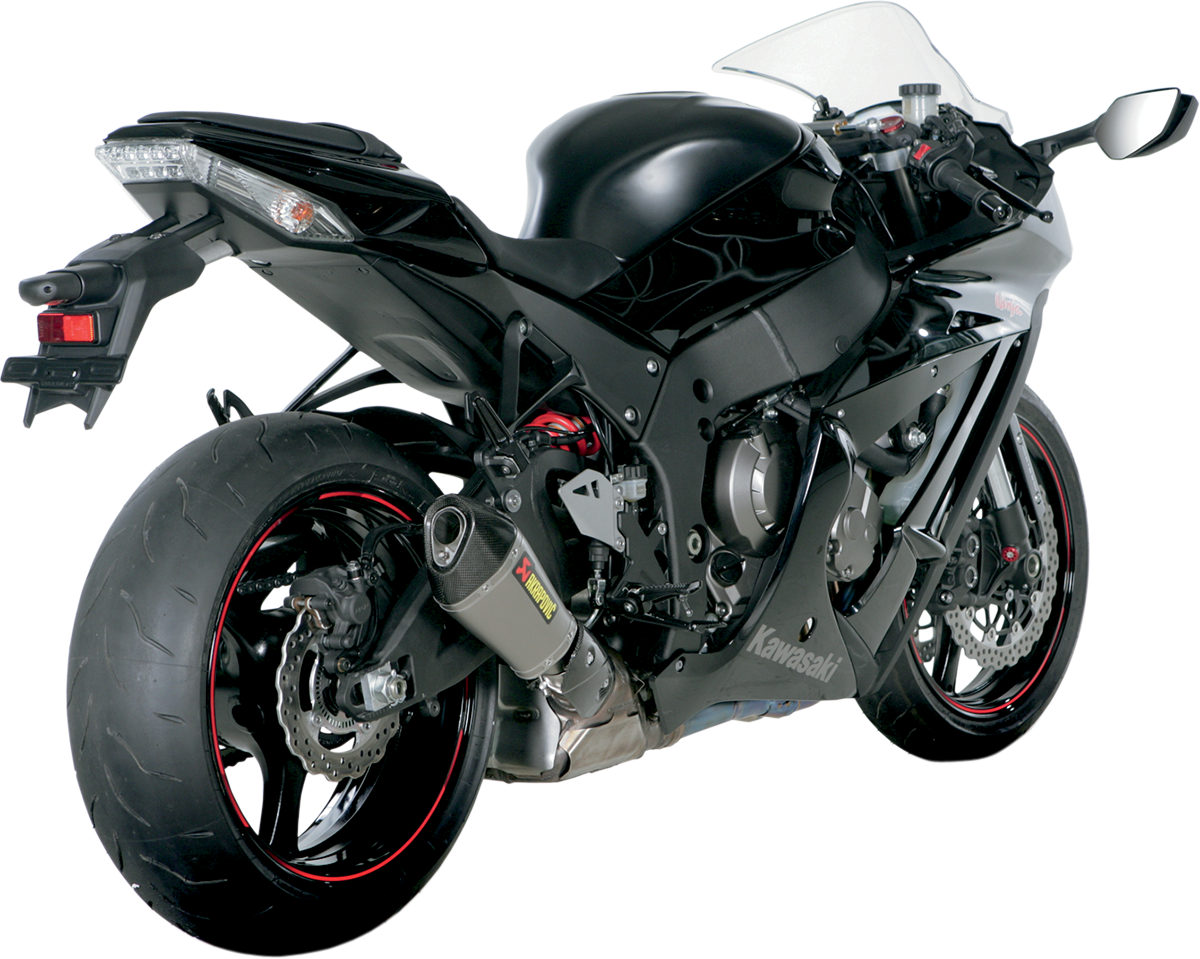 Akrapovic Exhaust Kawasaki ZX10R 2011-2015 Slip-On Triangle Muffler in Titanium S-K10SO7T-HASZ