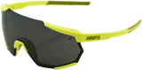 100% Racetrap Sunglasses - Yellow - Black Mirror Lens 61037-004-61