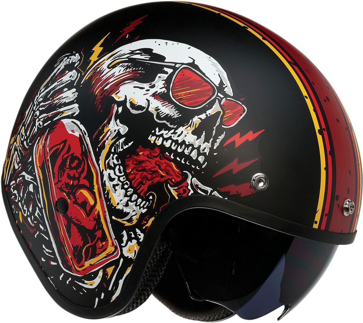 Z1R Saturn Motorcycle Helmet - Devil Made Me - Black/Red - Small 0104-2817