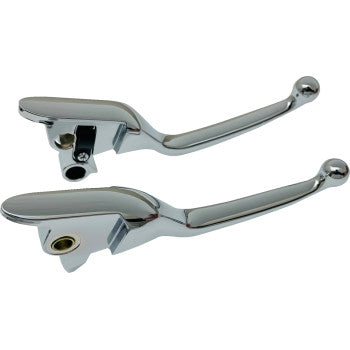 DRAG SPECIALTIES Lever Set - Narrow - Chrome 0610-2304