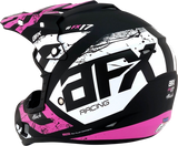 AFX FX-17 Motorcycle Helmet - Attack - Matte Black/Fuchsia - Large 0110-7169