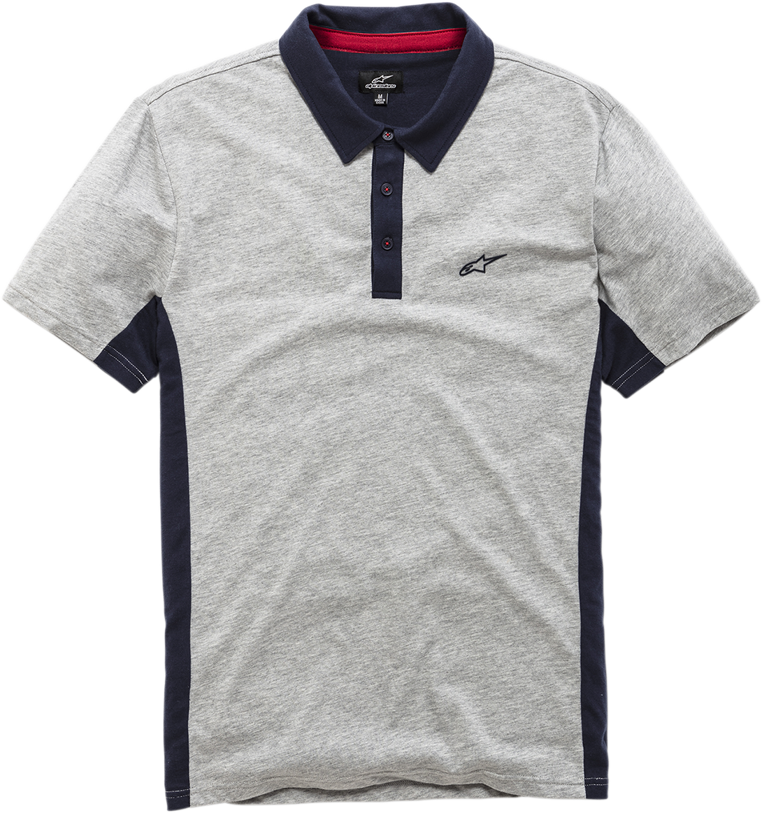 ALPINESTARS Champion Polo Shirt - Heather Gray/Navy - Medium 1210415001171M