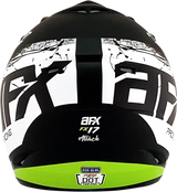 AFX FX-17 Motorcycle Helmet - Attack - Matte Black/Green - Large 0110-7181