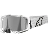 ALPINESTARS GOGGLES Vision 8 Goggle - Corp - White - Silver Mirror  5101625-2055