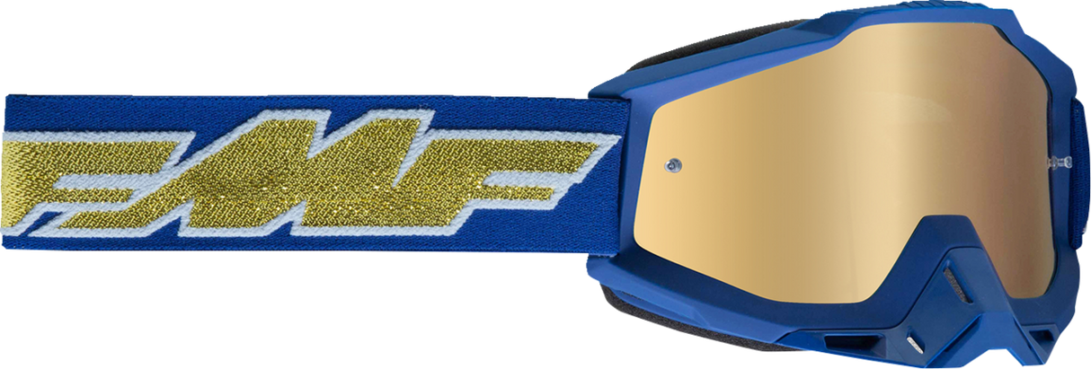 FMF PowerBomb Goggles - Rocket - Deep Navy - Gold Mirror F-50037-00010 2601-3293