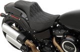 DRAG SPECIALTIES Predator III Seat - Double Diamond - Black Stitched - FXFB/S '18-'22 0802-1072