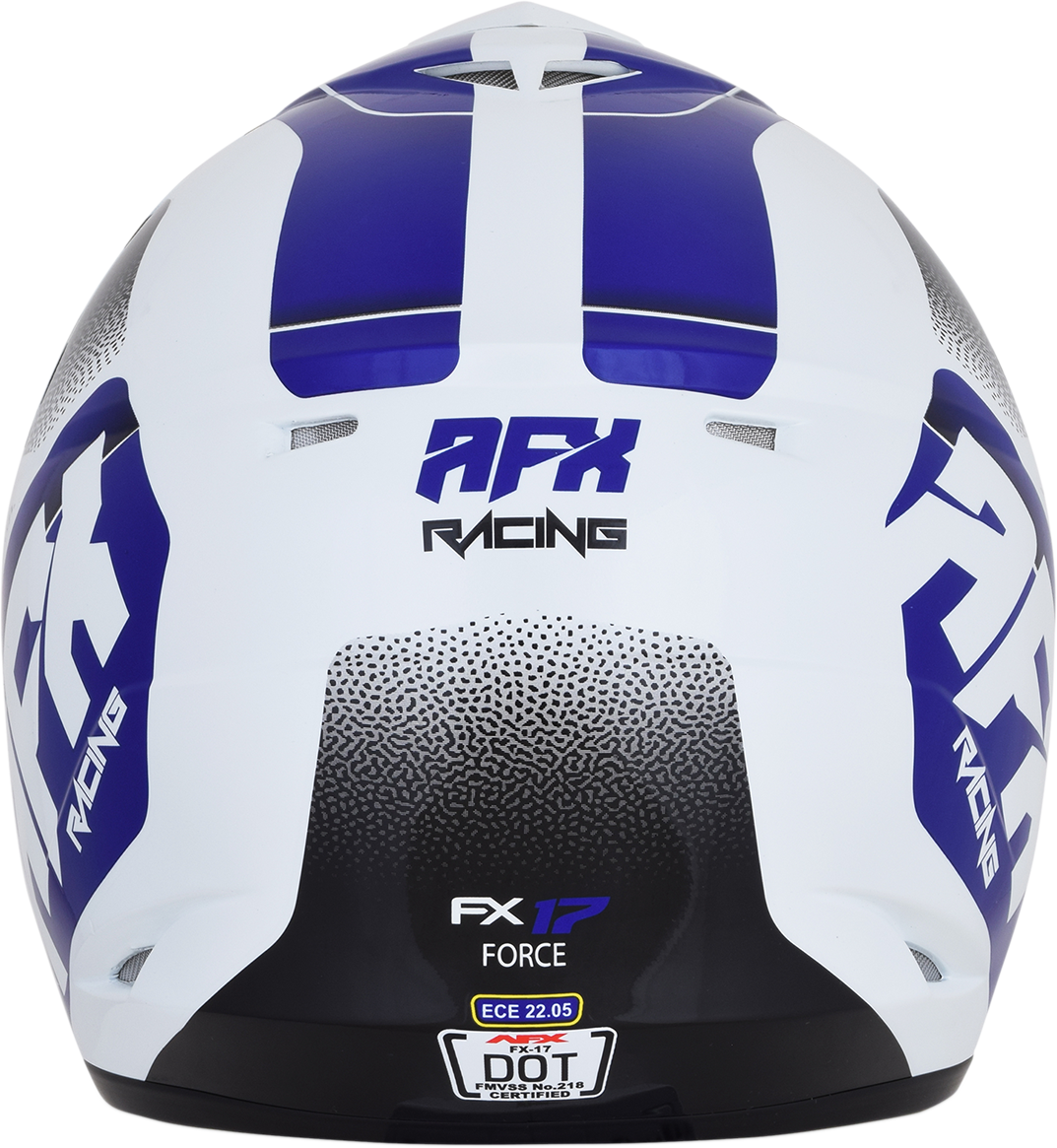 AFX FX-17 Motorcycle Helmet - Force - Pearl White/Blue - XS 0110-5237