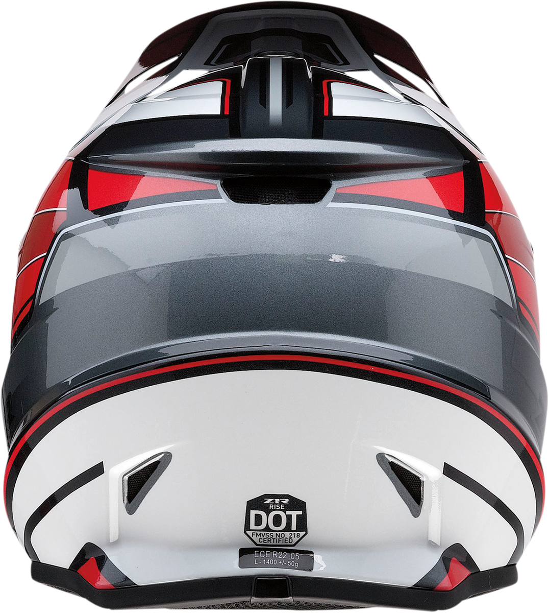 Z1R Rise Motorcycle Helmet - MC - Red/Gray - Large 0110-7211