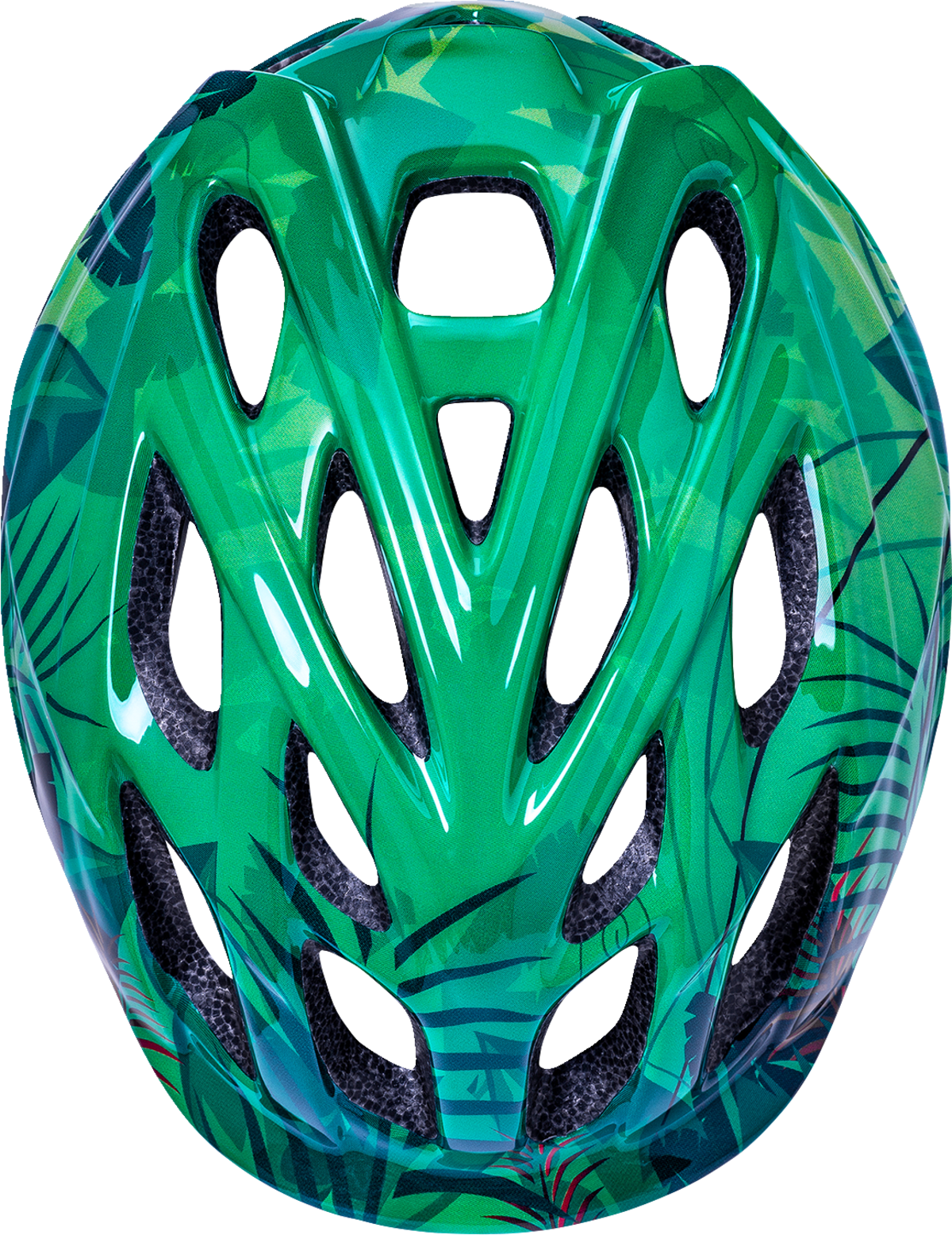 KALI Child Chakra Lighted Bicycle Helmet - Jungle - Gloss Green - XS 0221022214