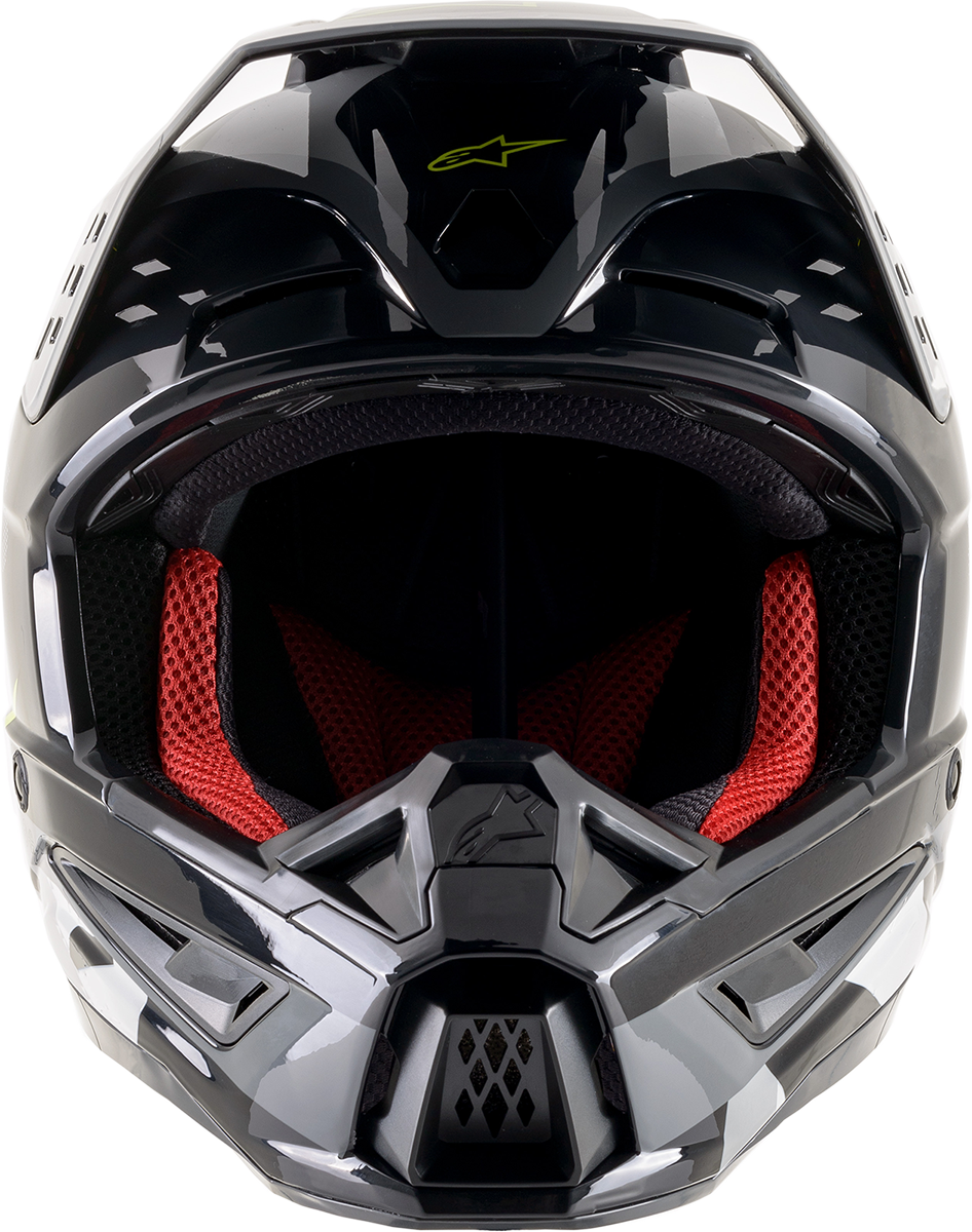 ALPINESTARS SM5 Motorcycle Helmet - Rover - Gray/Yellow - Medium 8303921-1592-MD