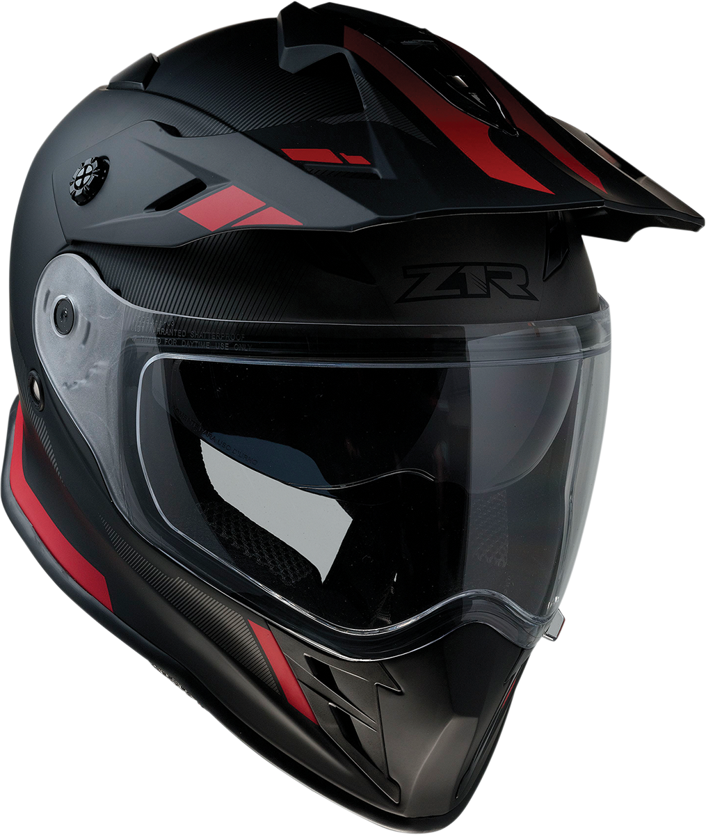 Z1R Range Motorcycle Helmet - Uptake - Black/Red - Small 0140-0014