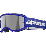 ALPINESTARS Goggles Vision 3 Goggles - Wordmark - Blue - Silver Mirror 5103225-7266