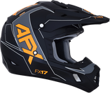 AFX FX-17 Motorcycle Helmet - Aced - Matte Black/Orange - Large 0110-6506