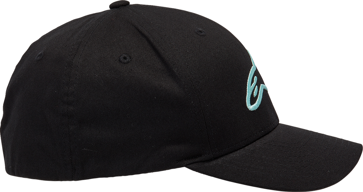 ALPINESTARS Ageless Curve Hat - Black/Light Aqua - Small/Medium 1017810101177SM