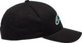 ALPINESTARS Ageless Curve Hat - Black/Light Aqua - L/XL 1017810101177LX