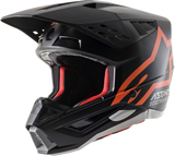 ALPINESTARS SM5 Motorcycle Helmet - Compass - Matte Black/Orange Fluo - Small 8303321-1149-SM