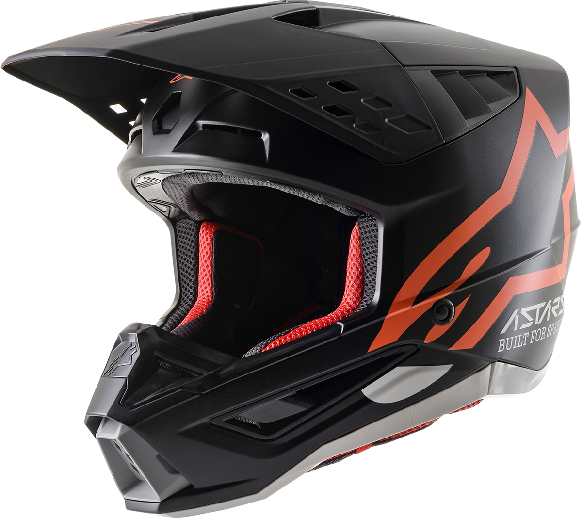 ALPINESTARS SM5 Motorcycle Helmet - Compass - Matte Black/Orange Fluo - Large 8303321-1149-LG