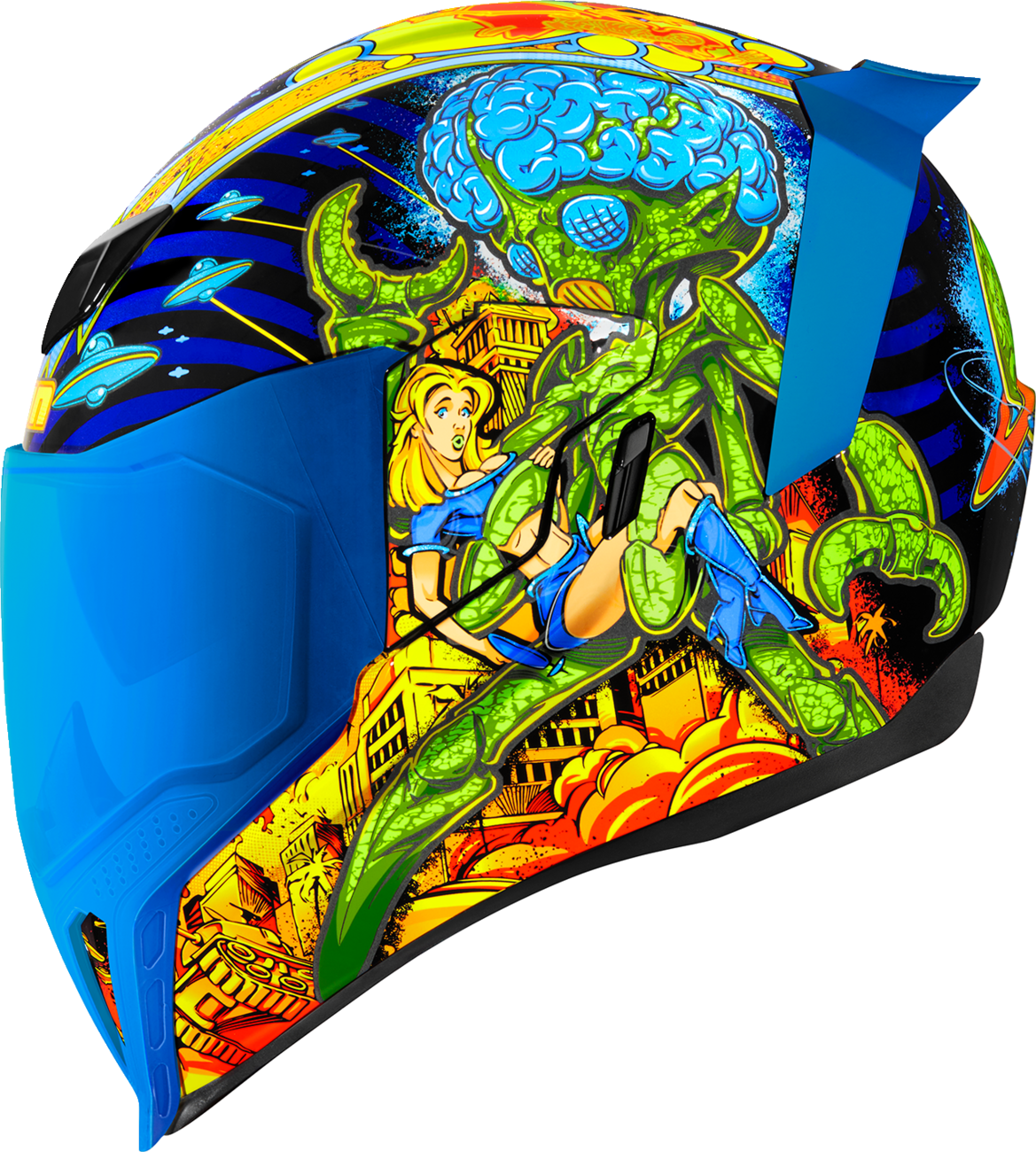 ICON Airflite™ Motorcycle Helmet - Bugoid Blitz - Blue - XS 0101-15546