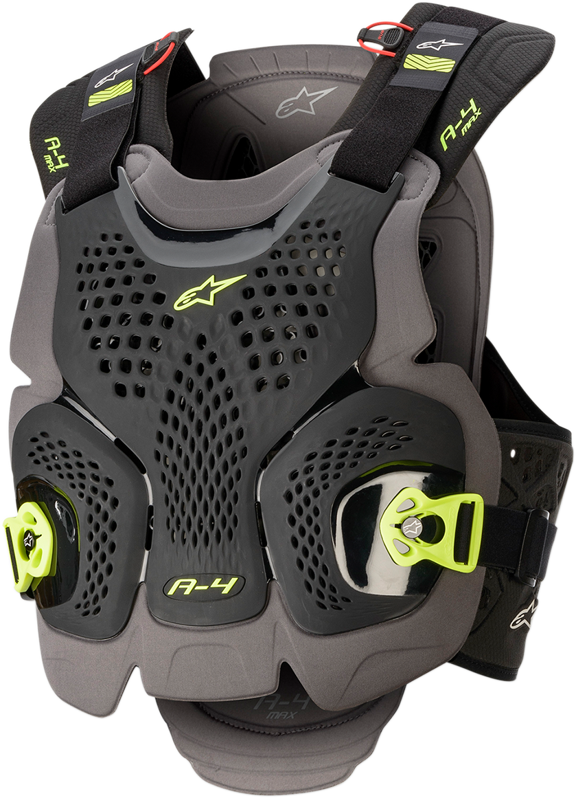 ALPINESTARS A-4 Max Chest Guard - Black/Anthracite/Yellow Fluo - XS/S 67015201155XS/S