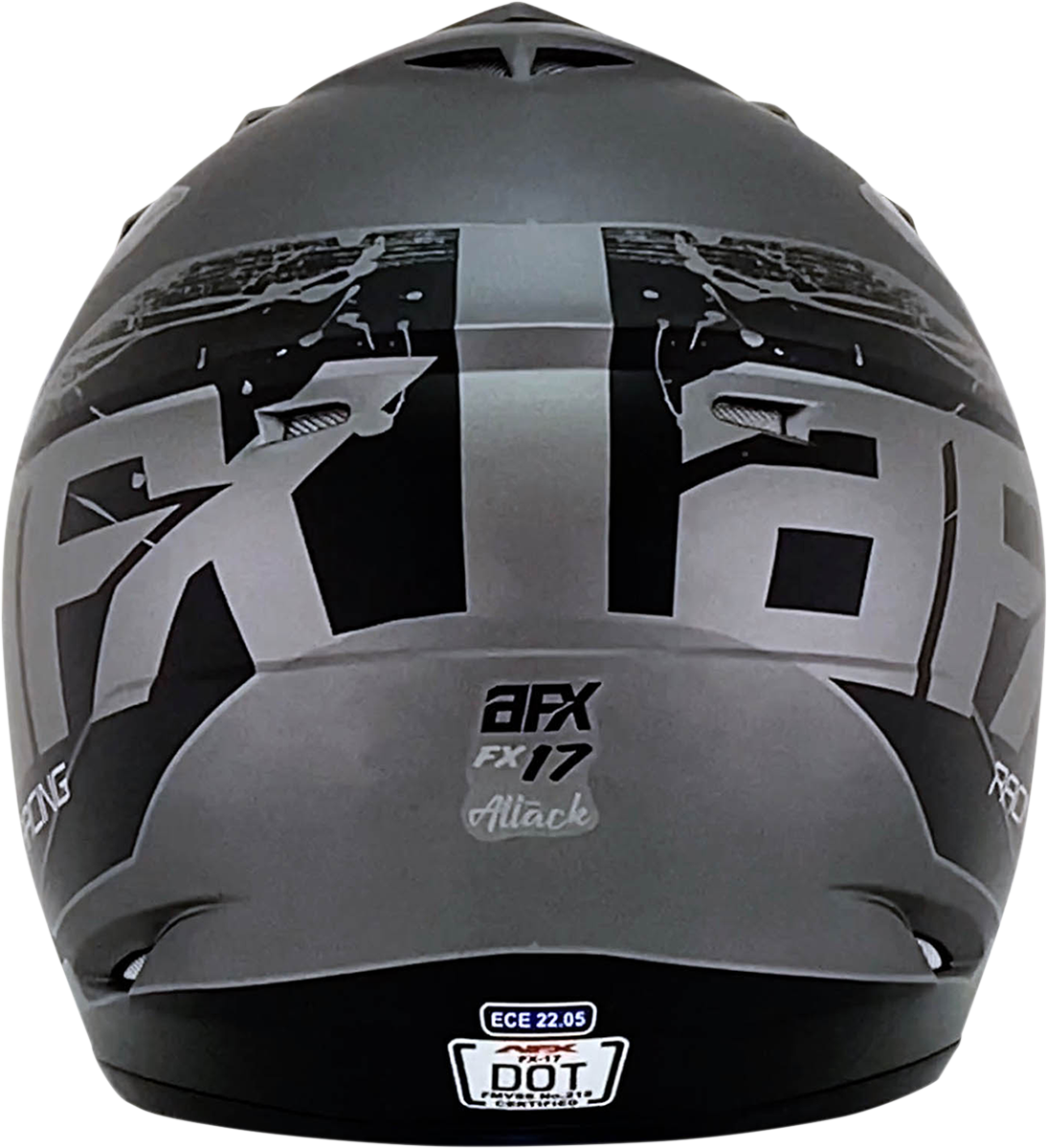 AFX FX-17 Motorcycle Helmet - Attack - Frost Gray/Matte Black - XS 0110-7136