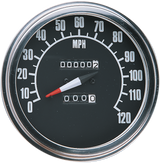 DRAG SPECIALTIES 5" FL-Style 2240:60 Speedometer with Reed Switch - '68-'84 Black Face 74584M