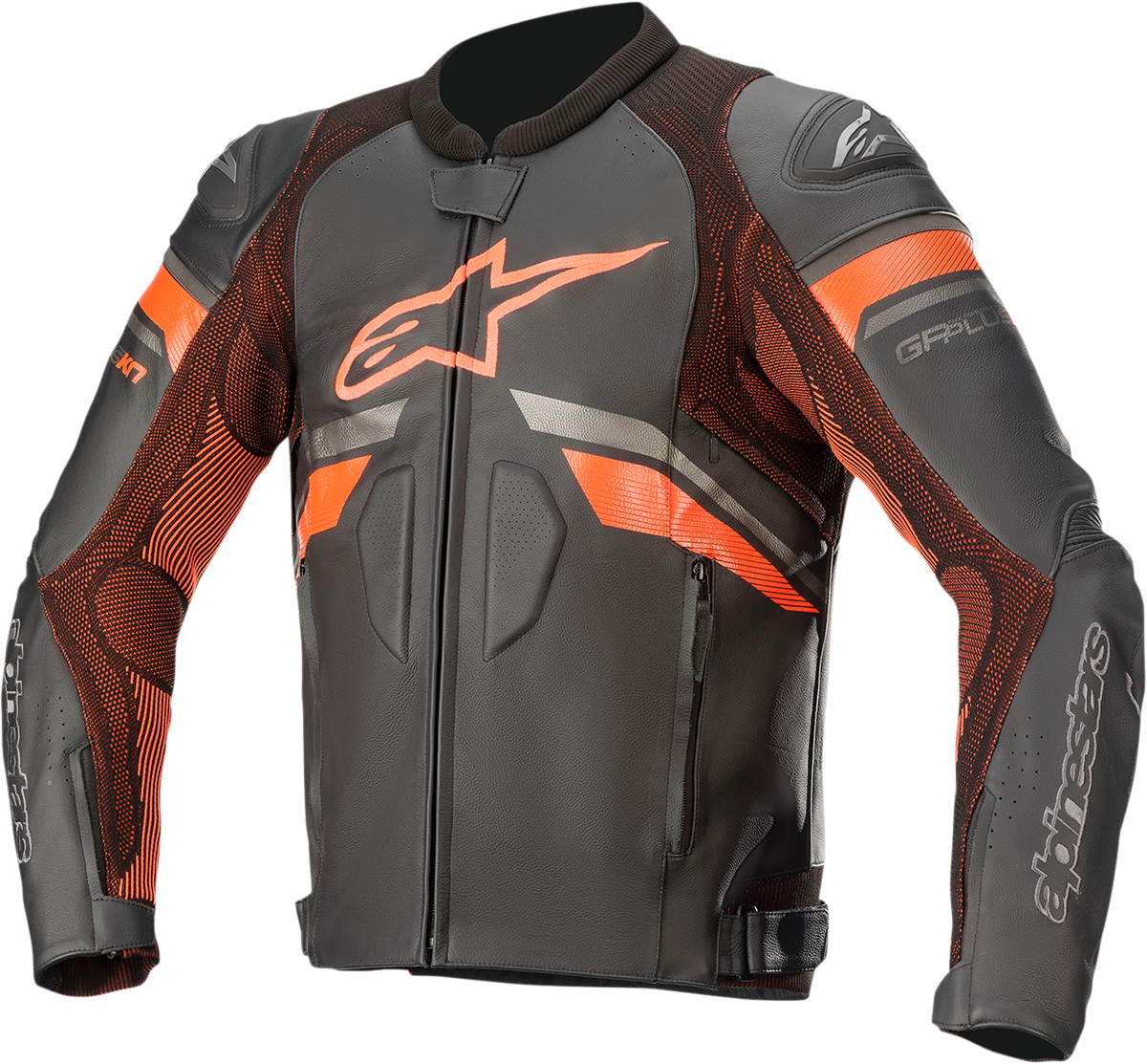 ALPINESTARS GP Plus R v3 Rideknit® Leather Jacket - Black/Red Fluo - US 44 / EU 54 3100321-1030-54