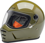 BILTWELL Lane Splitter Motorcycle Helmet - Gloss Olive Green - XS 1004-154-501