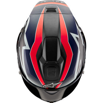 ALPINESTARS Supertech R10 Motorcycle Helmet - Team - Matte Black/Carbon Red Fluo/Blue - XS 8200224-1383-XS