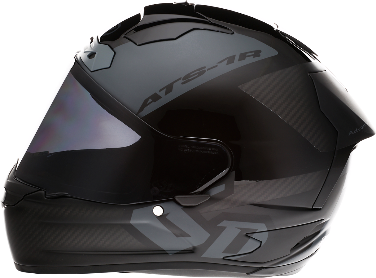 6D ATS-1R Motorcycle Helmet - Wyman - Black/Gray - Small 30-0705