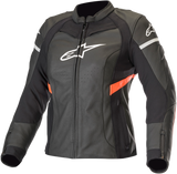 ALPINESTARS Women Stella Kira Leather Jacket - Black/Red - US 12 / EU 48 3112019-1030-48