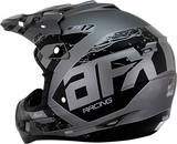 AFX FX-17Y Motorcycle Helmet - Attack - Frost Gray/Matte Black - Medium 0111-1397