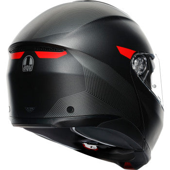 AGV Tourmodular Motorcycle Helmet - Frequency - Matte Gunmetal/Red - Small  211251F2OY00510