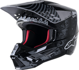 ALPINESTARS SM5 Motorcycle Helmet - Solar Flare - Gloss Black/Gray/Gold - Small 8305822-1959-SM