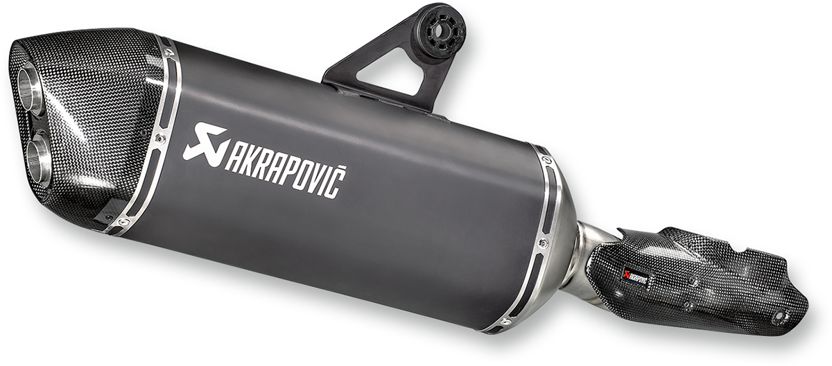 BMW R1200GS / Adventure 2013-2018 Exhaust, Akrapovic Slip-On in Black Titanium Muffler S-B12SO16-HAABL