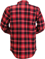 Z1R Duke Plaid Flannel Shirt - Red/Black - 2XL 3040-3053