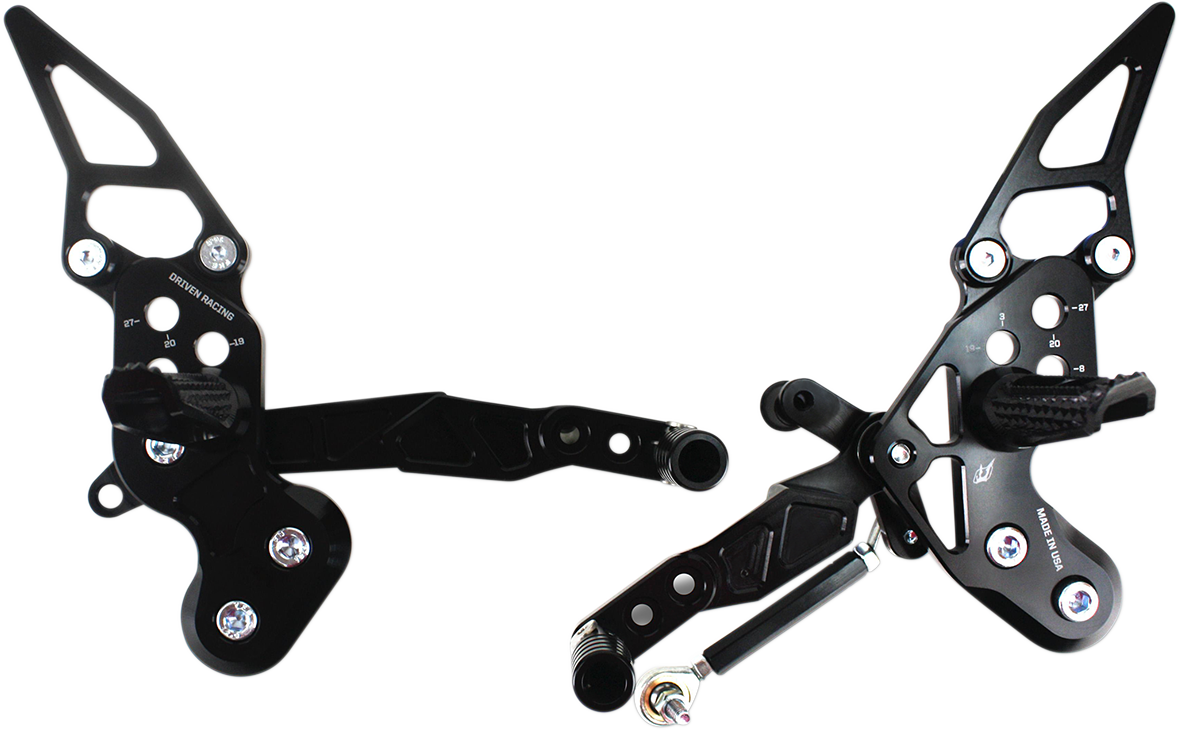 DRIVEN RACING TT Rearset - Z125 DRP-724-BK