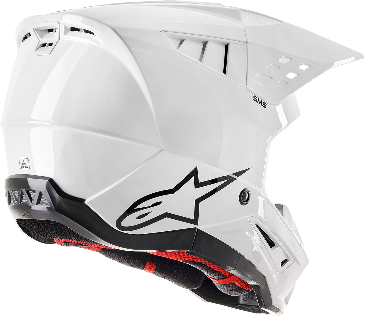 ALPINESTARS SM5 Motorcycle Helmet - Solid - Gloss White - 2XL 8303121-2180-2X