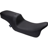 DRAG SPECIALTIES Predator 2-Up Seat - Solar Leather - Smooth - w/ Backrest - FLH '08-'23 0801-1501