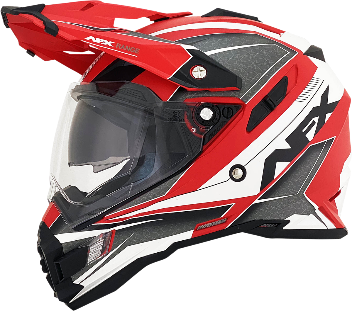 AFX FX-41 Motorcycle Helmet - Range - Matte Red - Medium 0140-0067