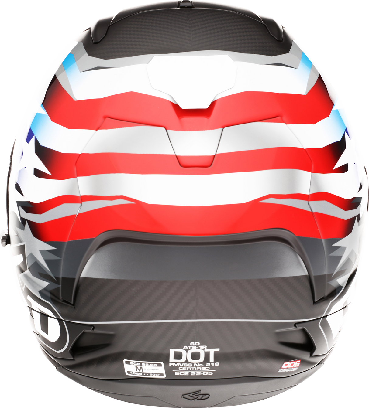 6D ATS-1R Motorcycle Helmet - Patriot - Red/White/Blue - Small 30-0695