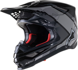 ALPINESTARS Supertech M10 Motorcycle Helmet - Meta 2 - MIPS® - Black/Gray/Gloss - Medium 8300422-1195-MD