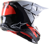 ALPINESTARS Supertech M8 Motorcycle Helmet - Factory - Black/White/Red - Large 8302922-1233-LG