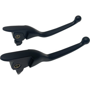 DRAG SPECIALTIES Lever Set - Narrow - Black 0610-2318